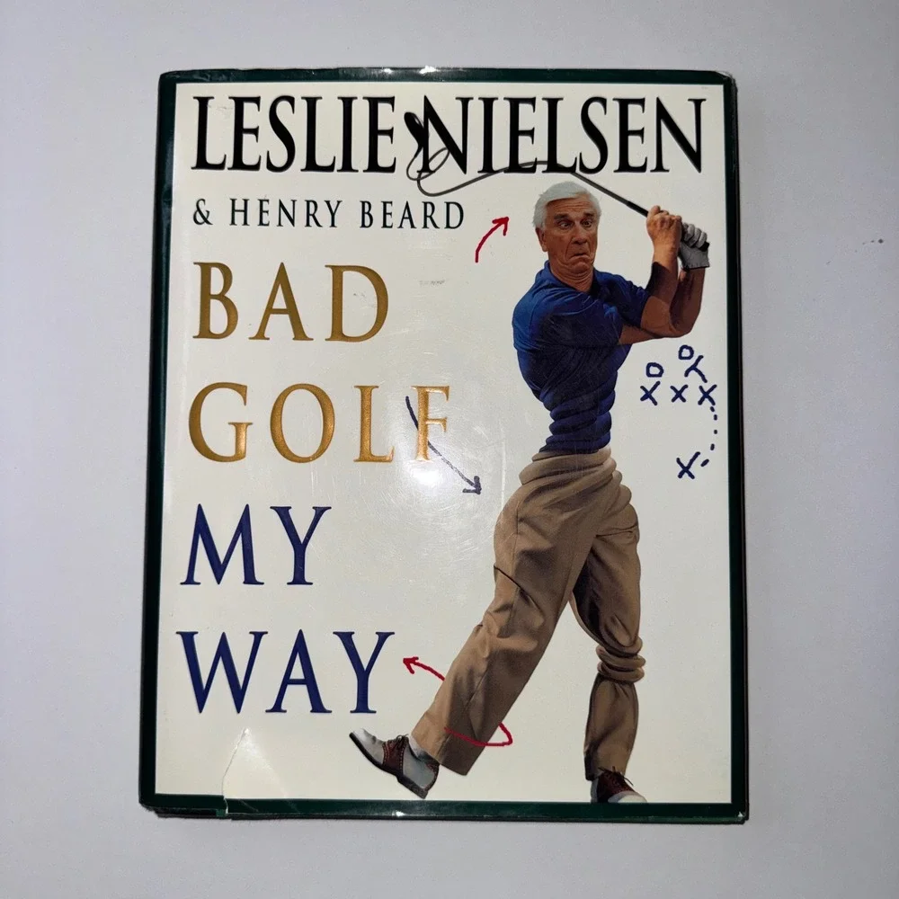 Unisex OS Leslie Nielsen Bad Golf My Way Book White Good Hardcover Humor Sports